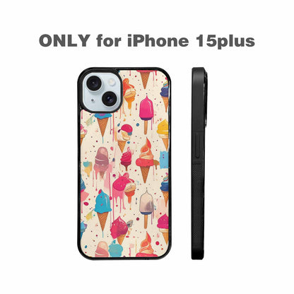 iPhone 15 Plus Case — Ice Cream Motif Ice Cream Motifs, Custom Printed Phone Case