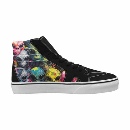 MEN'S Aliens × Camo Aliens High Top Canvas Dark Academia Custom Sneakers