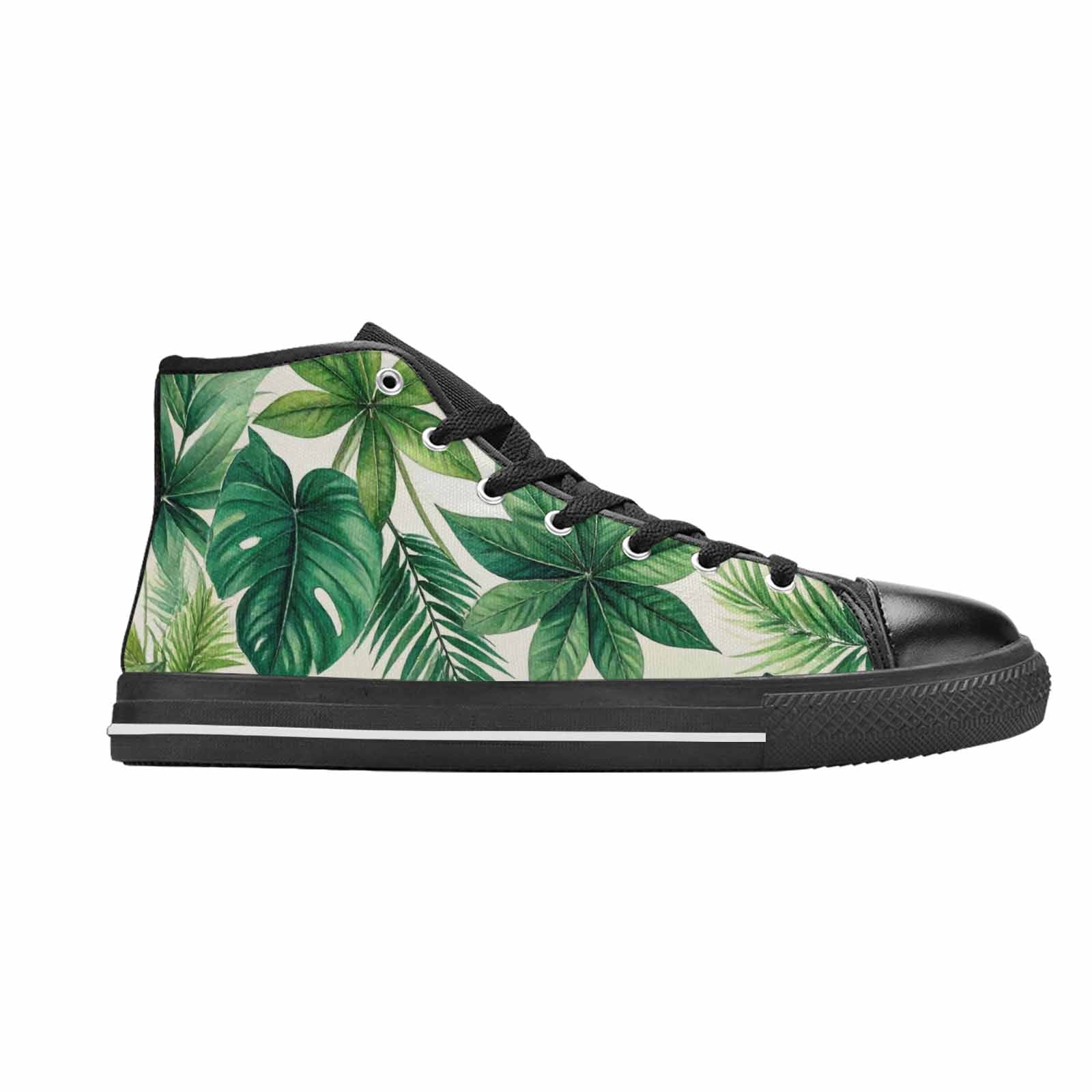 MEN'S Seven-Point Palmate Leaf High Top Canvas Aesthetic Custom Sneakers