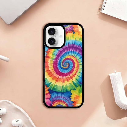 iPhone 17 Case — Tie Dye Spiral Rainbow Tie Dye, Custom Phone Case