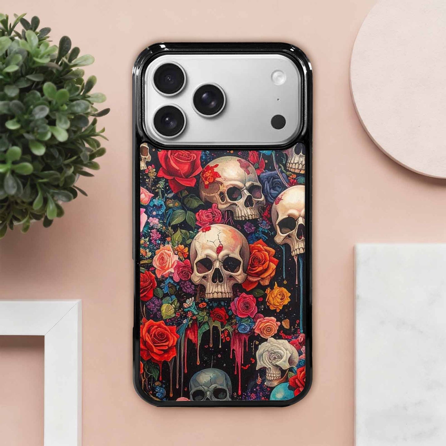 iPhone 17 Pro Max Case — Skulls And Roses Skulls Gothic Skulls, Personalized Phone Case