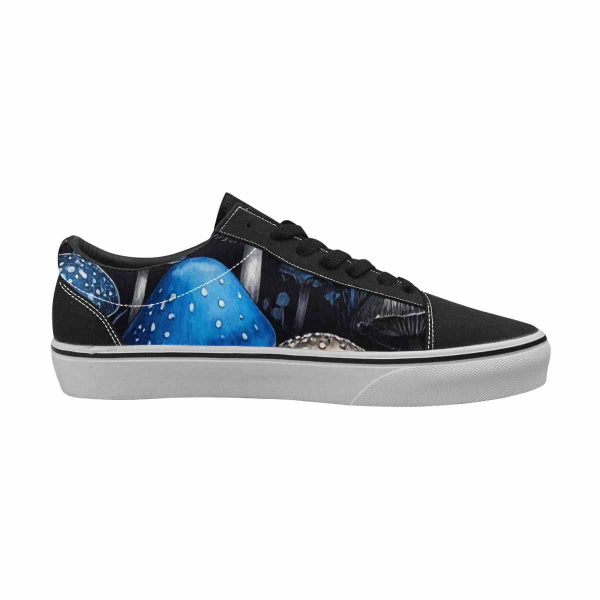 WOMEN'S Mushrooms (general) Lace-Up Canvas Vibrant Chaos Custom Sneakers