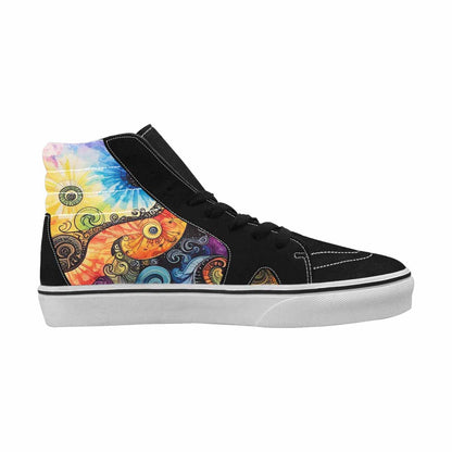 MEN'S Tie Dye High Top Canvas Custom Design Aesthetic Custom Print Sneakers