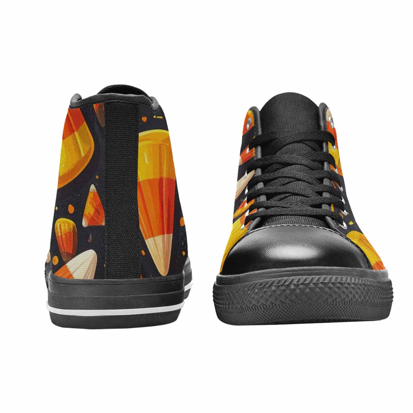 MEN'S Halloween Candy Corn High Top Canvas Cottagecore Sneakers