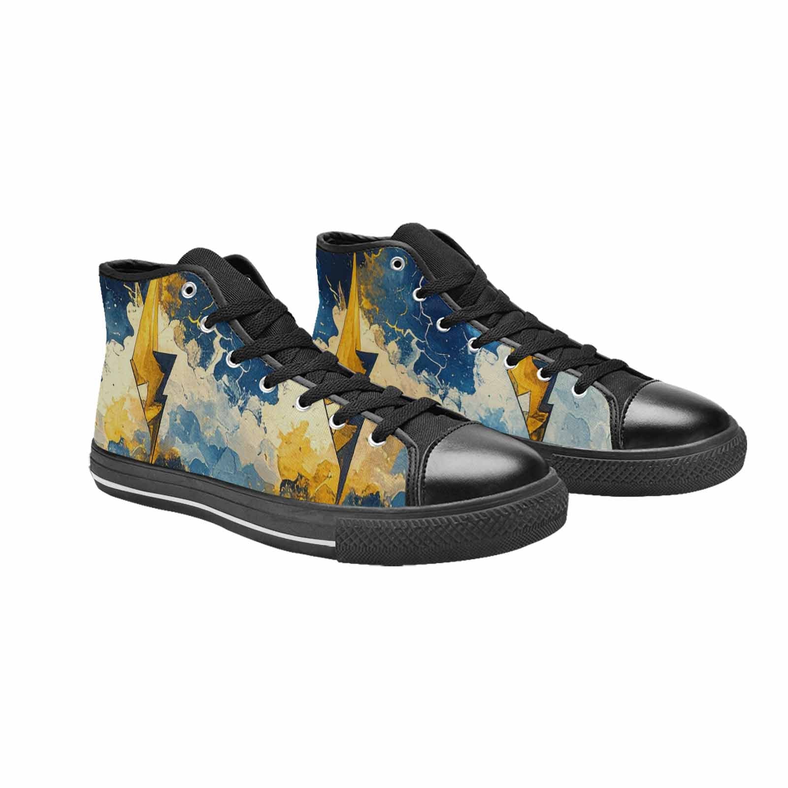 MEN'S Lightning Bolt High Top Canvas Aesthetic Custom Shoes