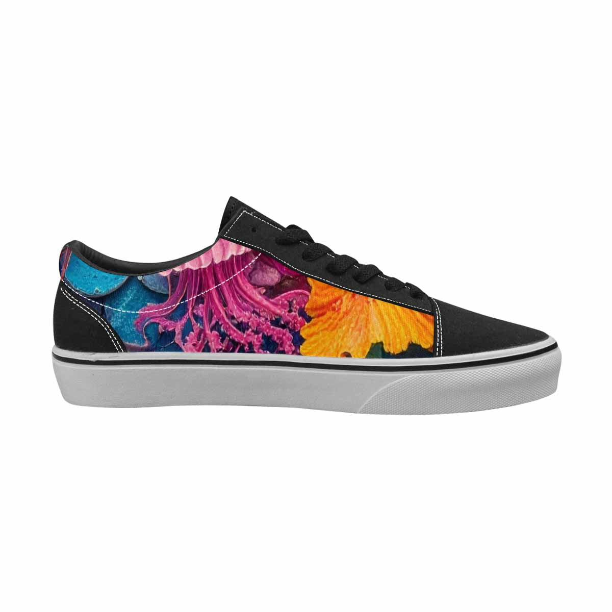 MEN'S Fish Scale Coral Canvas Lace-Up Grunge Shoes