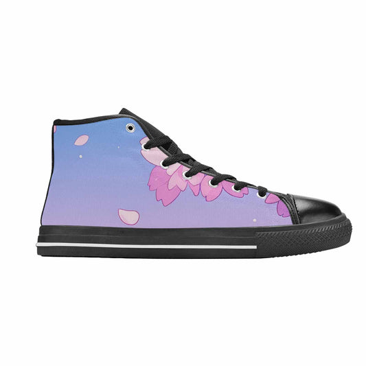 MEN'S Anime Cherry Blossom High Top Canvas Vibrant Chaos Custom Sneakers
