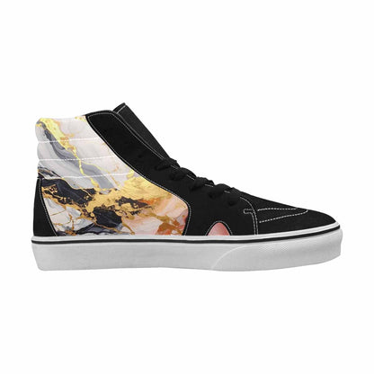 MEN'S Marble Vein High Top Canvas Melting Art Sneakers