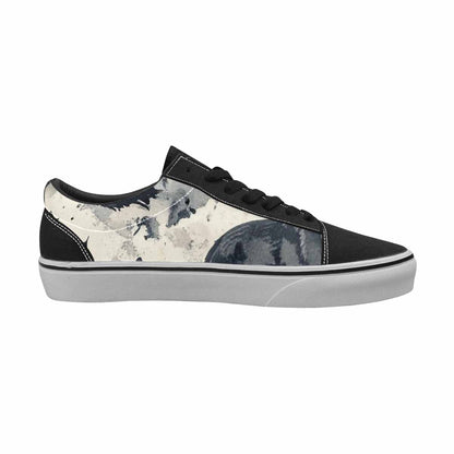 WOMEN'S Wolf Silhouette Moon Canvas Lace-Up Surreal Shoes