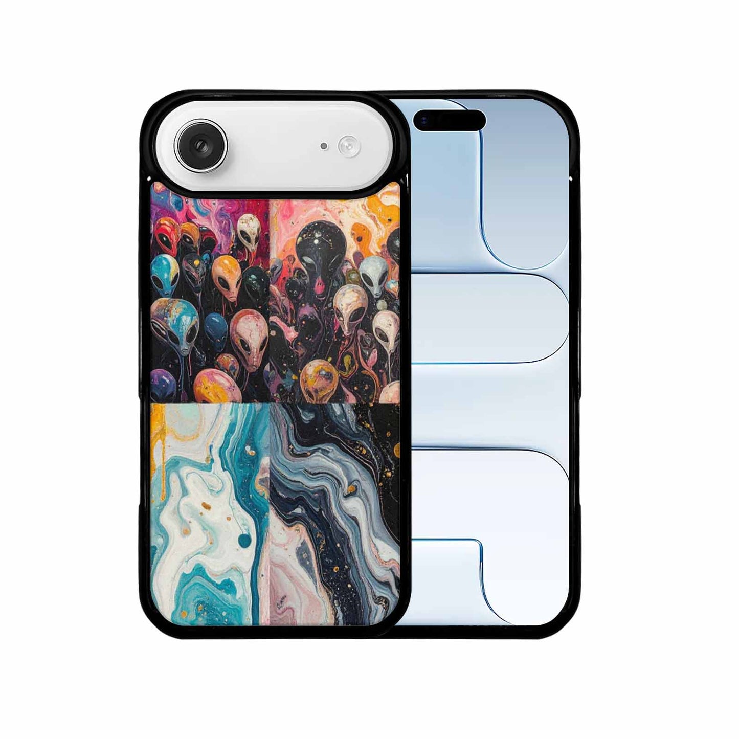 iPhone 17 Air Case — Aliens Marblealiens Pattern Dms Alien Scifi, Custom Print Case Cover