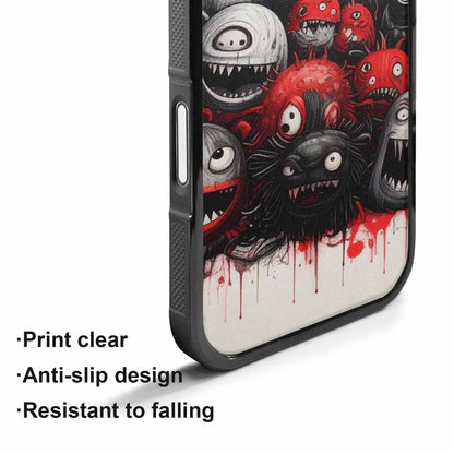 iPhone 17 Case — Black &amp; Red Ink Cartoon Cute, Custom Designed Case Cover