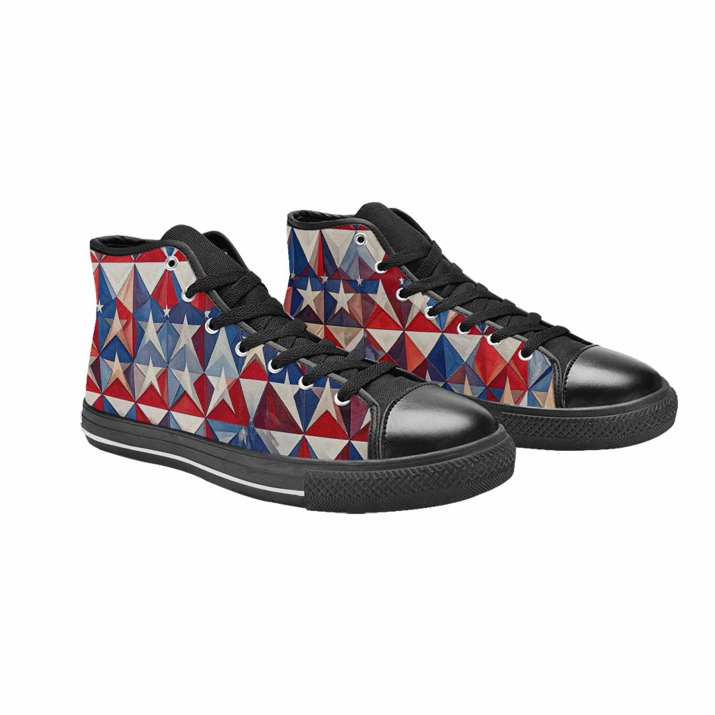 MEN'S American Flag Stars High Top Canvas Cottagecore Sneakers