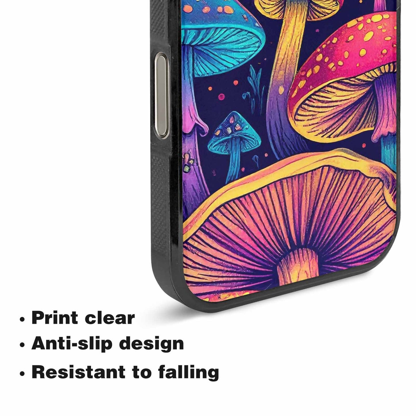 iPhone 16 Pro Case — Mushroom Psychedelic Art Seamless Pattern Vibrant, Original Design Phone Case