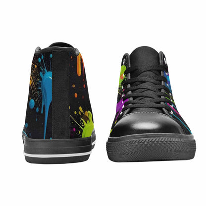 WOMEN'S Paint Splatter High Top Canvas Aesthetic Sneakers