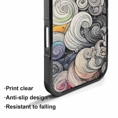 iPhone 17 Case — Tie Dye Swirls (black Tie Dye, Custom Print Case Cover