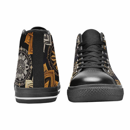 MEN'S Mandala High Top Canvas Vibrant Chaos Sneakers