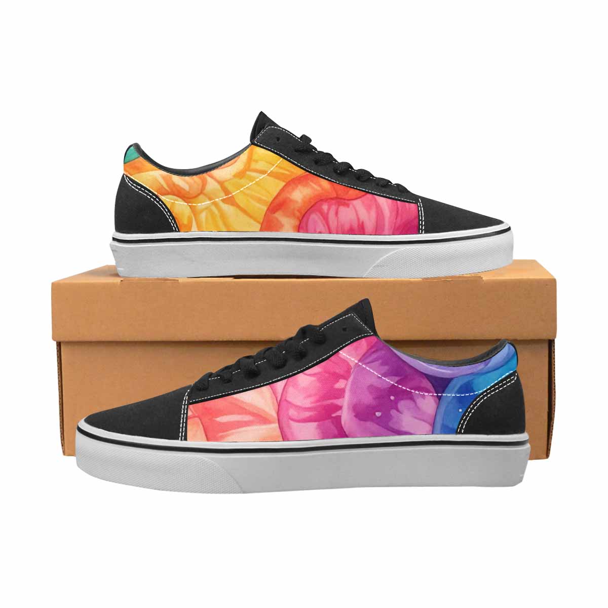 WOMEN'S Tie Lace-Up Canvas Dark Academia Custom Sneakers
