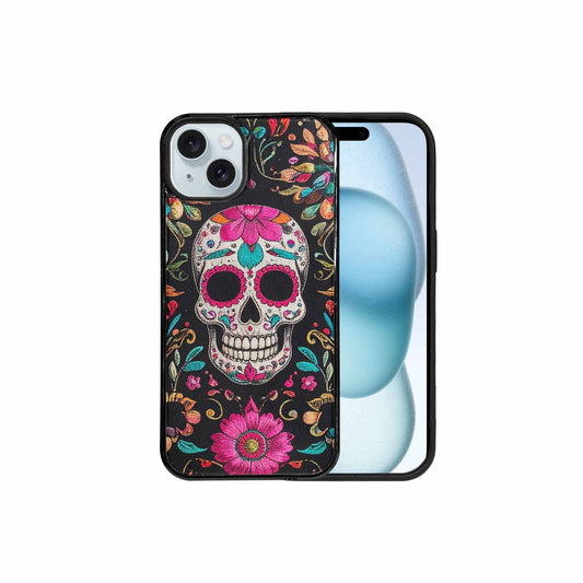 iPhone 15 Plus Case — Colorful Dia De Los Muertos Sugar, Personalized Phone Case