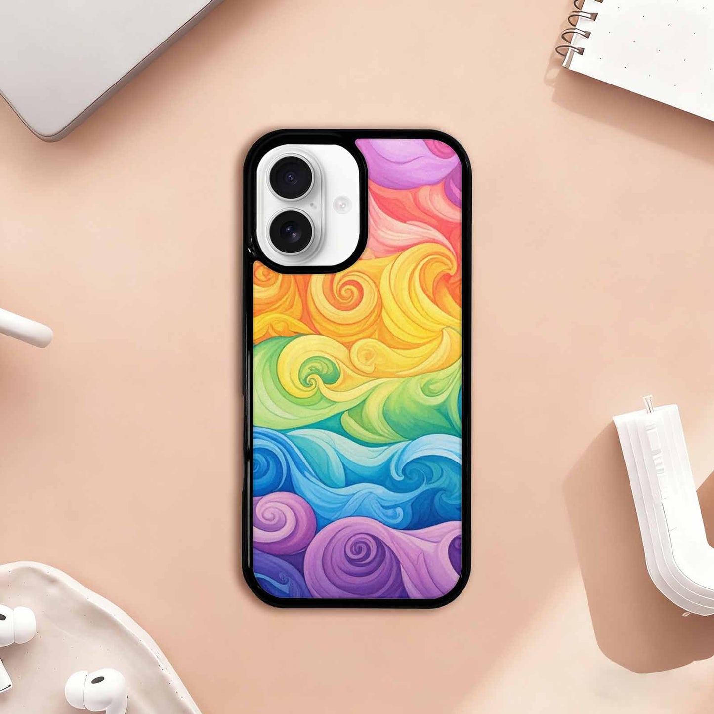 iPhone 17 Case — Tie Dye Swirls Tie Dye, Custom Made Phone Cover