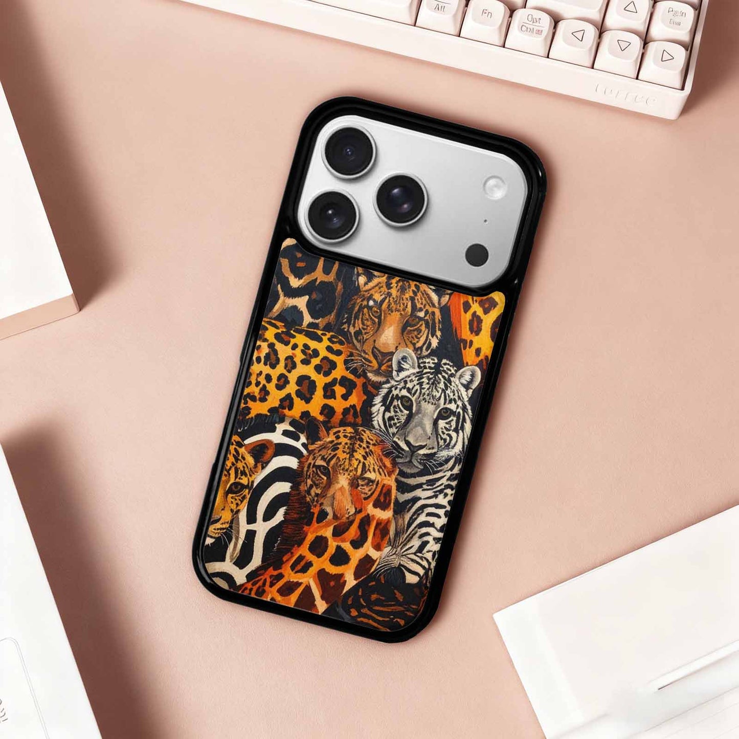 iPhone 17 Pro Case — Small Animal Print Pattern Randomly Animal, Custom Printed Phone Case