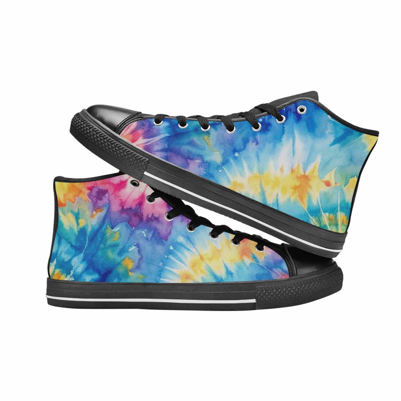 MEN'S Tie Dye Swirl High Top Canvas Surreal Shoes