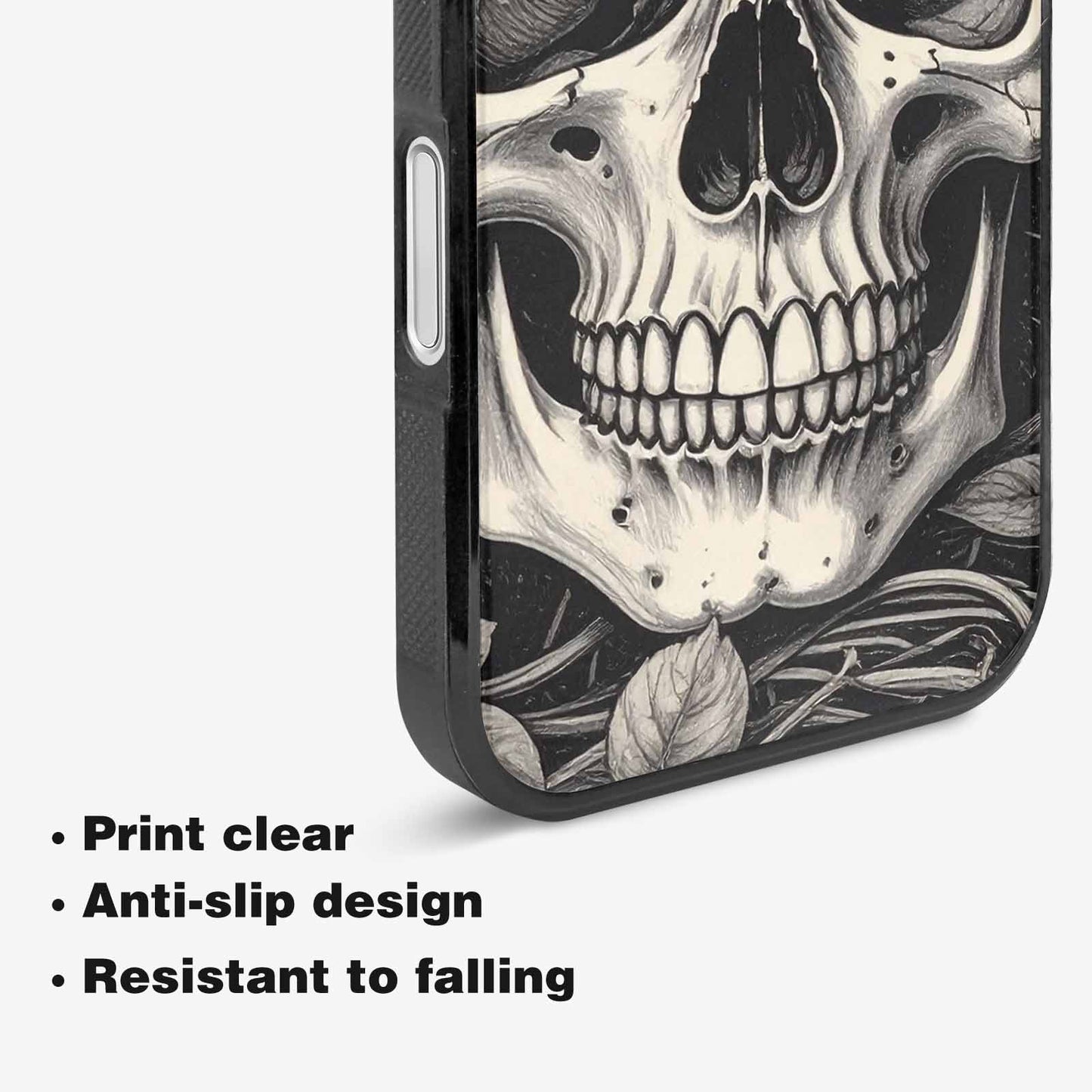 iPhone 16 Plus Case — 20 Skulls Overlapping Seamless Tileable Pattern, Personalized Phone Case