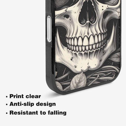 iPhone 16 Plus Case — 20 Skulls Overlapping Seamless Tileable Pattern, Personalized Phone Case