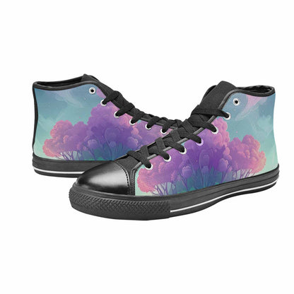 MEN'S Surrealist Dreamscape High Top Canvas Vibrant Chaos Sneakers