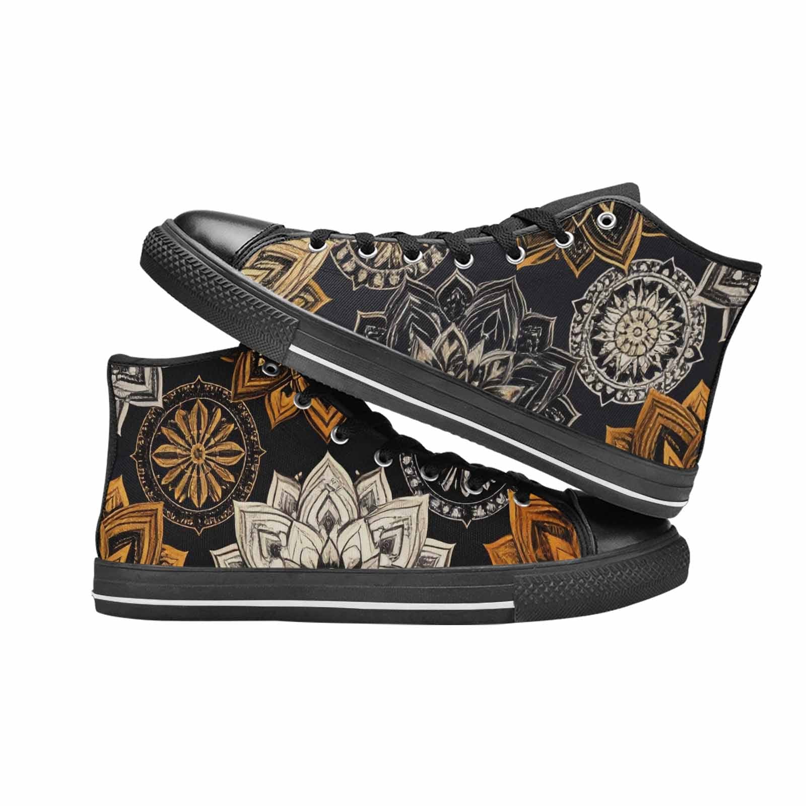 WOMEN'S Mandala High Top Canvas Dark Academia Custom Shoes