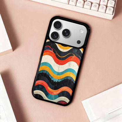 iPhone 17 Pro Case — Retro Wave Scallop Stripe Small Retro, Custom Made Phone Cover