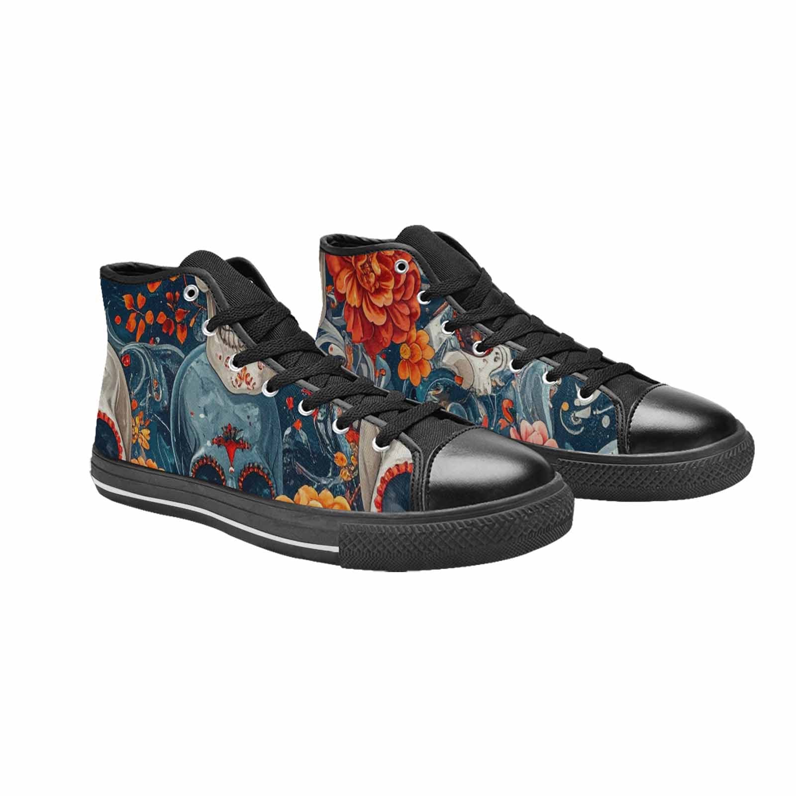 MEN'S Marble Skull High Top Canvas Dreamcore Custom Sneakers