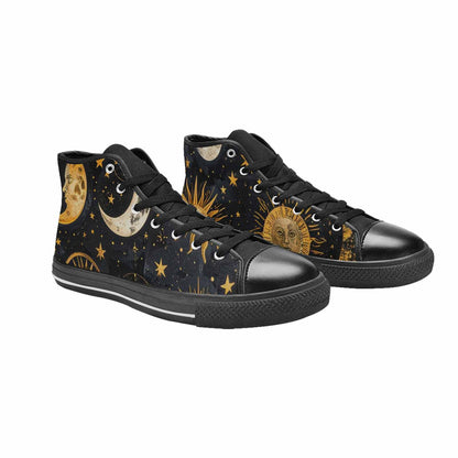 MEN'S Zodiac Constellation Star High Top Canvas Grunge Shoes