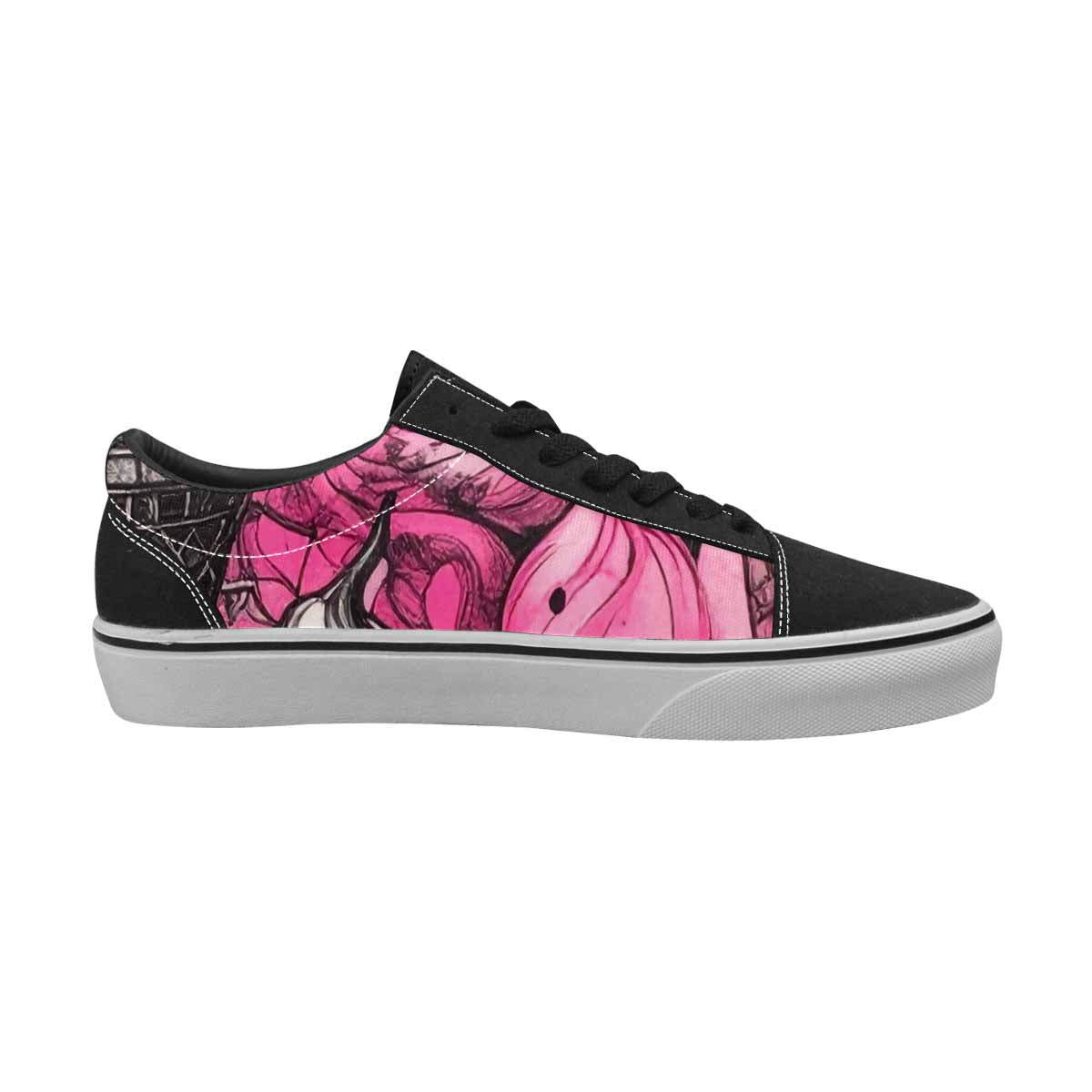 WOMEN'S Ice Cream Motif Lace-Up Canvas Cottagecore Sneakers