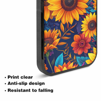 iPhone 15 Plus Case — Sunflower Skulls Print Custom, Custom Printed Phone Case