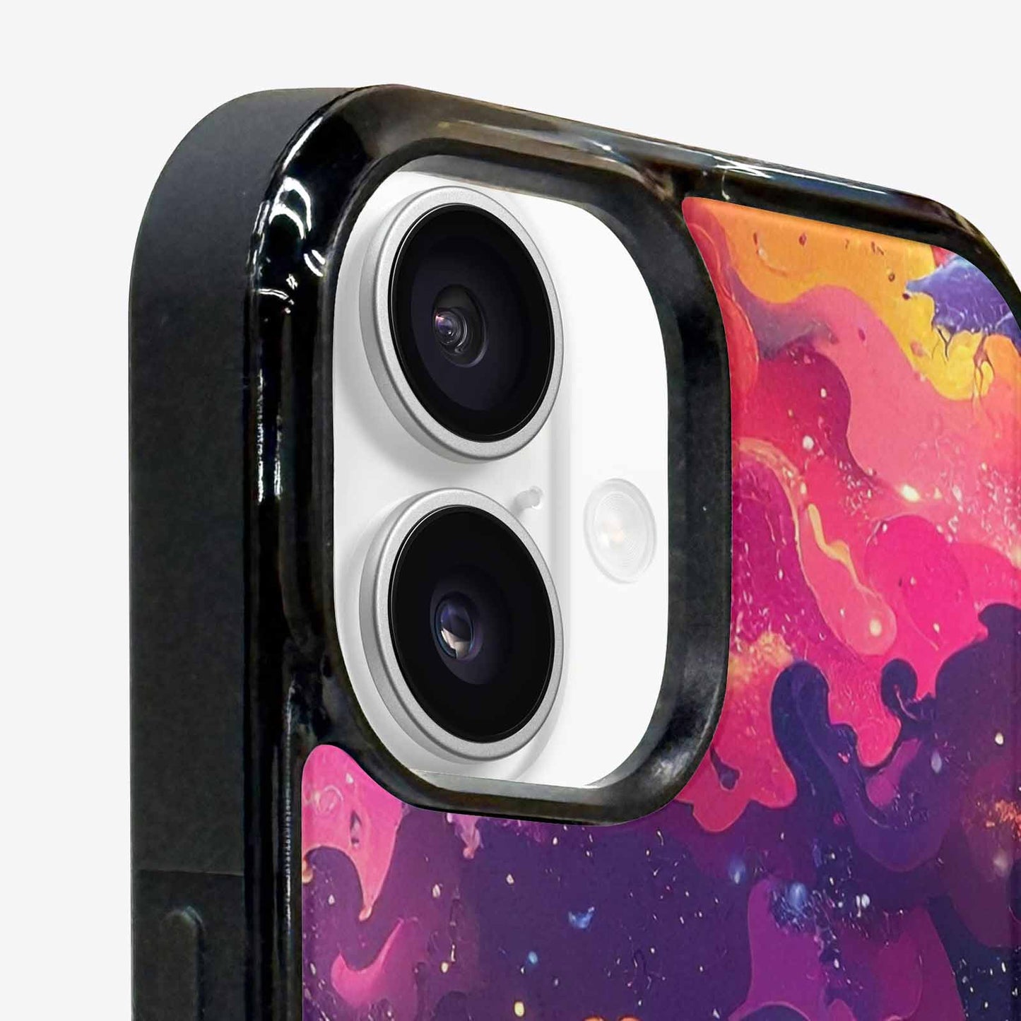 iPhone 16 Case — Cosmic Creature And Object Mashup Pattern, Custom Designed Case Cover