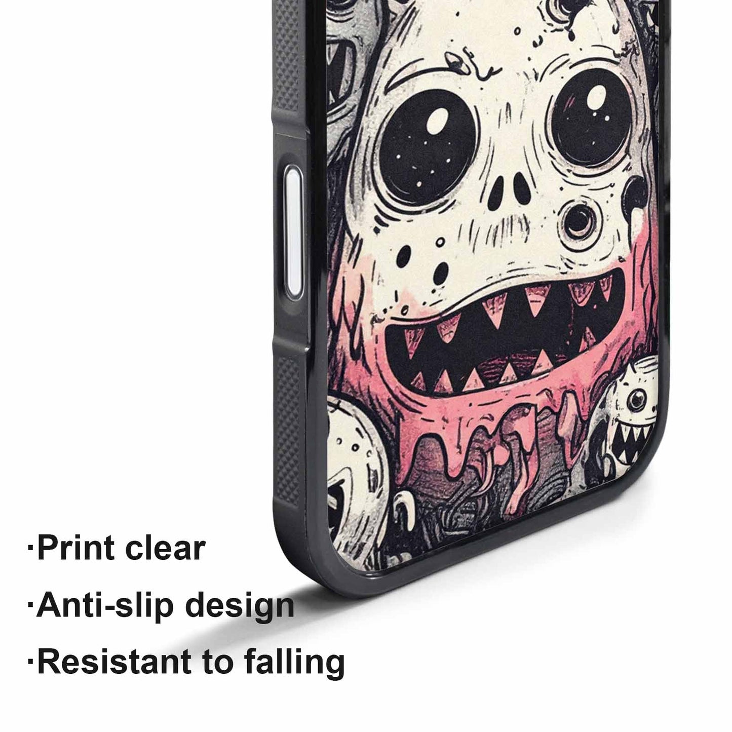 iPhone 17 Air Case — Black Ink Linework Creature Pattern Original, Unique Phone Case Design