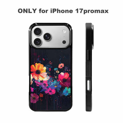 iPhone 17 Pro Max Case — Shadowy Glitch Floral Pattern Floral, Custom Made Phone Cover