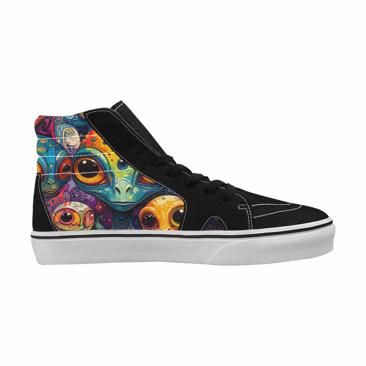 MEN'S Cartoon Alien Characters High Top Canvas Y2K Custom Shoes