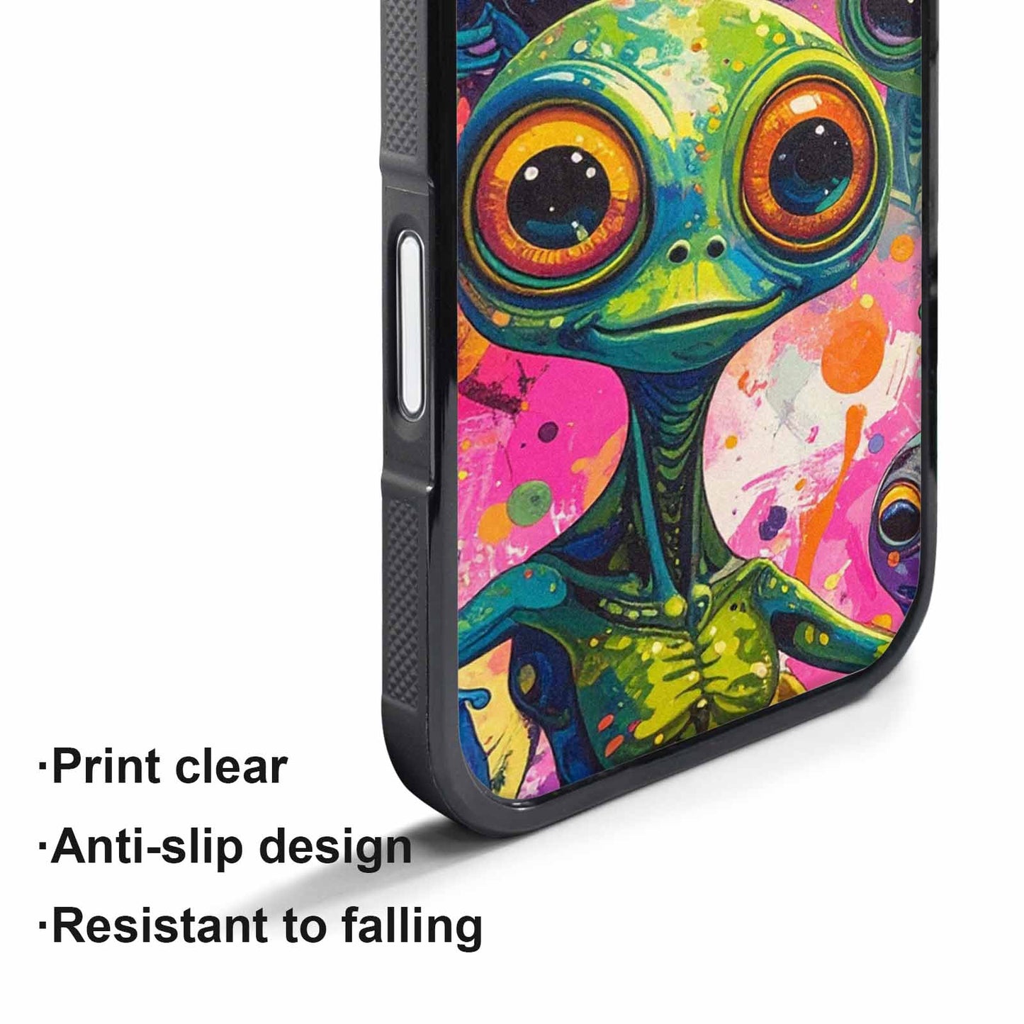 iPhone 17 Air Case — Seamless Tileable Pattern Of Overlapping Alien, Original Design Phone Case
