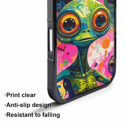 iPhone 17 Air Case — Seamless Tileable Pattern Of Overlapping Alien, Original Design Phone Case