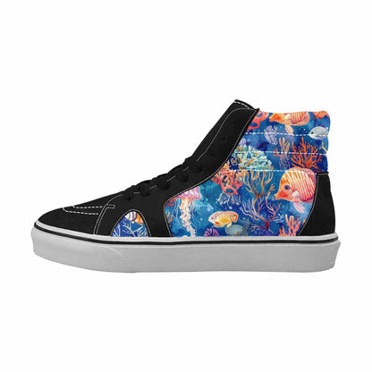 MEN'S Fish Scale Coral High Top Canvas Surreal Shoes