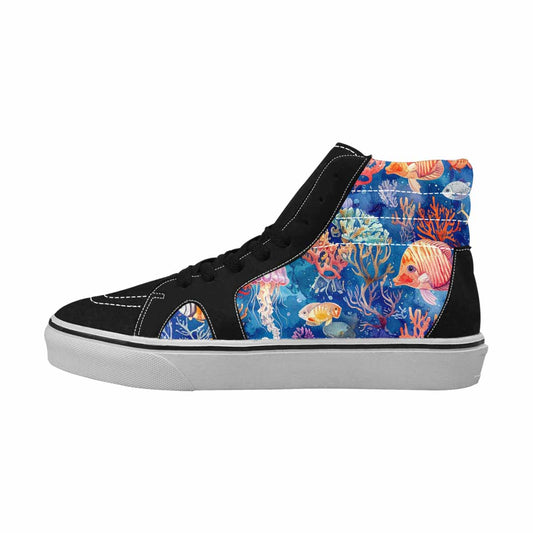 MEN'S Fish Scale Coral High Top Canvas Surreal Shoes
