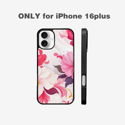 iPhone 16 Plus Case — Marble Floral Custom Personalized Phone Cover, Unique Phone Case Design