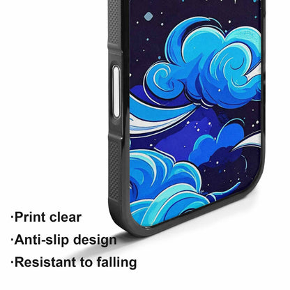 iPhone 17 Case — Neon Winter Moon Cartoon Cute, Custom Phone Case