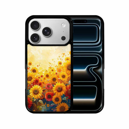 iPhone 17 Pro Case — Full Color Vibrant Sunflower Burst Floral, Customized Protective Case