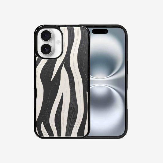 iPhone 16 Case — Modern Zebra Stripe, Custom Print Case Cover
