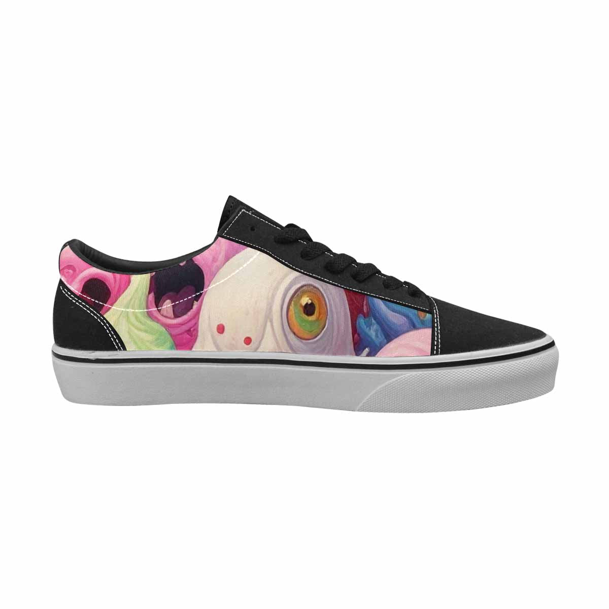 WOMEN'S Melting Ice Cream Monster Lace-Up Canvas Aesthetic Shoes
