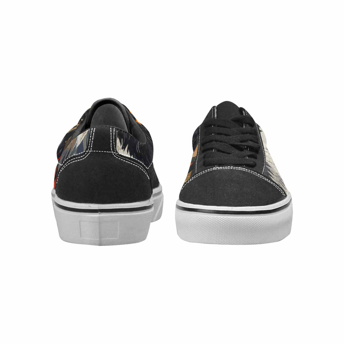WOMEN'S Wolf Silhouette Moon Canvas Lace-Up Dark Academia Sneakers