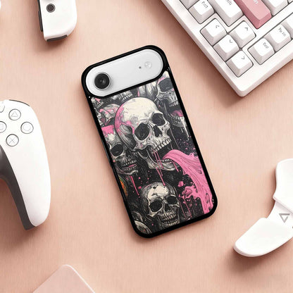 iPhone 17 Air Case — Rainbow From Skulls Mouth Black Gothic, Custom Printed Phone Case
