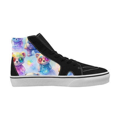 MEN'S Rainbow Teddy Skeletons Eye High Top Canvas Dark Academia Custom Sneakers